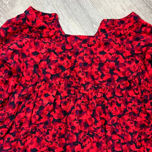 A New Day Women's Red Floral Print Button-Front Blouse - Size XXL - NWT - Picture 9 of 9